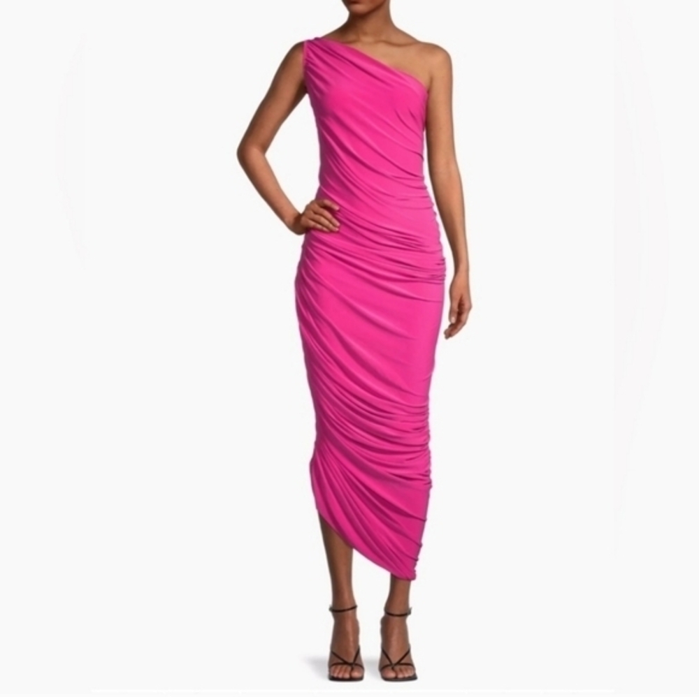 NORMA KAMALI DIANA GOWN PINK XS